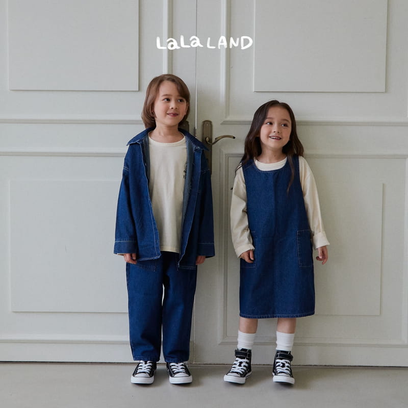 Lalaland - Korean Children Fashion - #kidsshorts - Lala Denim Shirt - 9