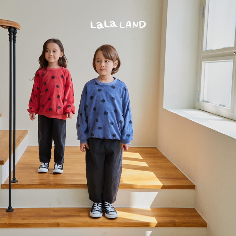 Lalaland - Korean Children Fashion - #fashionkids - Apple Terry Sweatshirt - 4