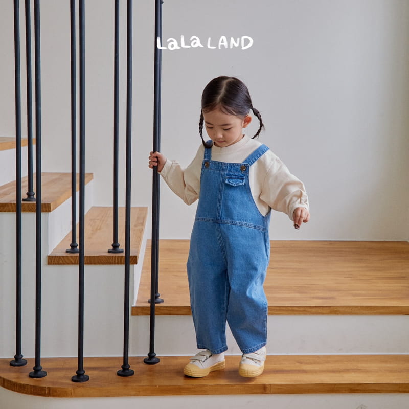 Lalaland - Korean Children Fashion - #magicofchildhood - Pie Denim Dungarees Pants