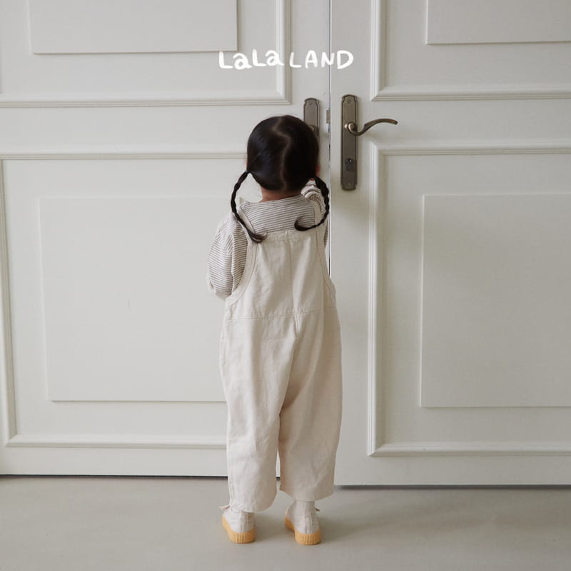 Lalaland - Korean Children Fashion - #prettylittlegirls - Piping Dungarees Pants - 2