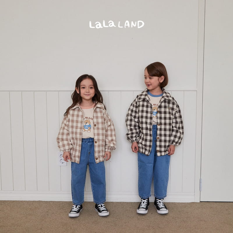 Lalaland - Korean Children Fashion - #todddlerfashion - Checks Jacket - 10