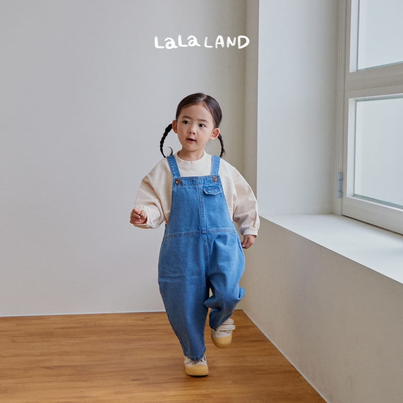 Lalaland - Korean Children Fashion - #toddlerclothing - Pie Denim Dungarees Pants - 5
