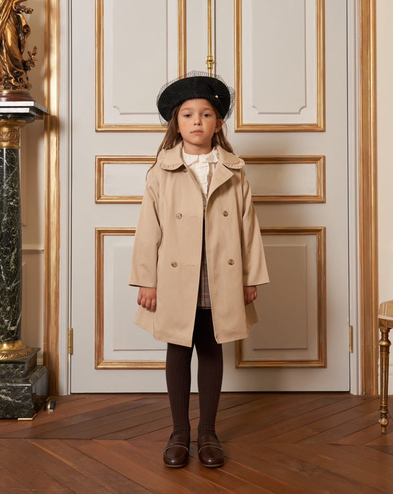 Le Bev - Korean Children Fashion - #stylishchildhood - Frill Trench Coat  - 7