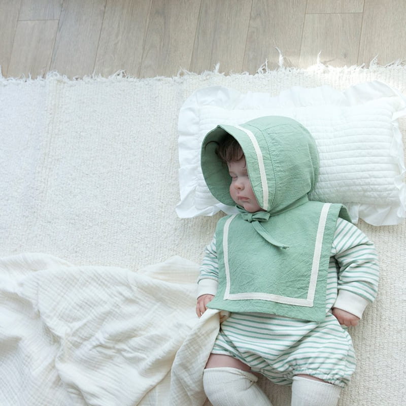 Lemonade - Korean Baby Fashion - #babyoutfit - Baro Bodysuit with Bonnet - 5