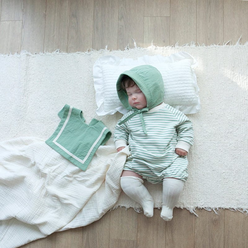 Lemonade - Korean Baby Fashion - #babywear - Baro Bodysuit with Bonnet - 7