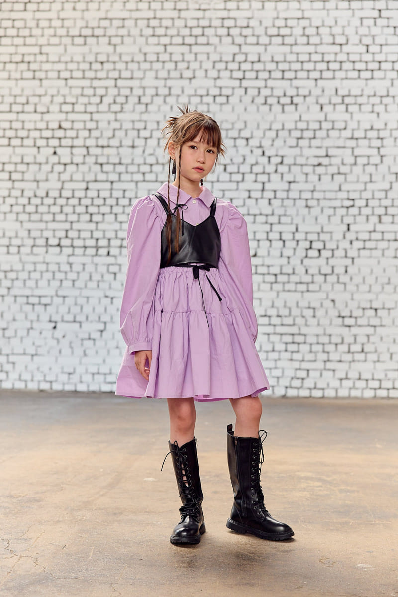 Lilas - Korean Children Fashion - #Kfashion4kids - Collar One-piece