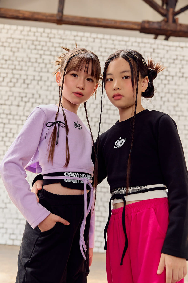 Lilas - Korean Children Fashion - #discoveringself - Heart Back Wrinkle Tee
