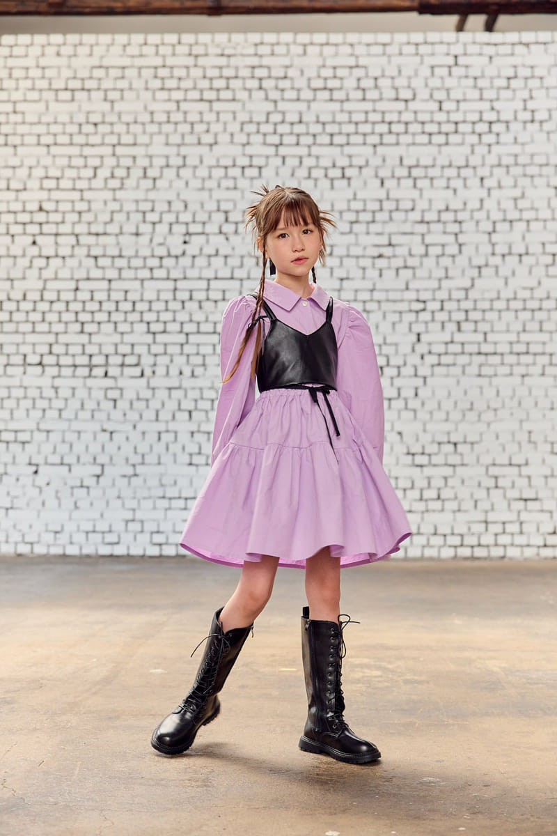 Lilas - Korean Children Fashion - #magicofchildhood - Collar One-piece - 3