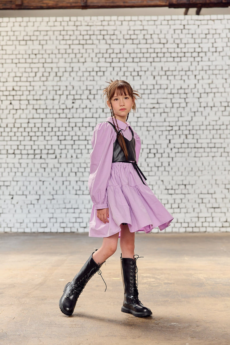 Lilas - Korean Children Fashion - #magicofchildhood - Collar One-piece - 4