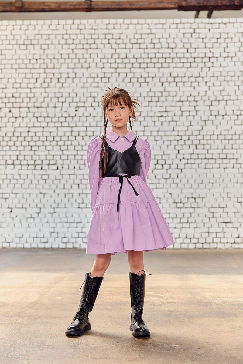 Lilas - Korean Children Fashion - #prettylittlegirls - Collar One-piece - 5