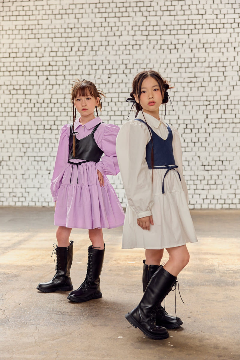 Lilas - Korean Children Fashion - #stylishchildhood - Collar One-piece - 8