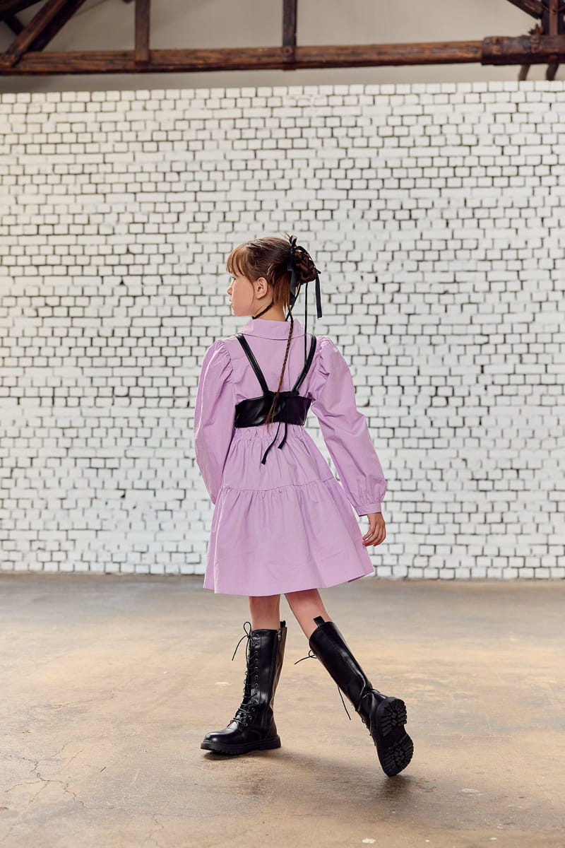 Lilas - Korean Children Fashion - #todddlerfashion - Collar One-piece - 6