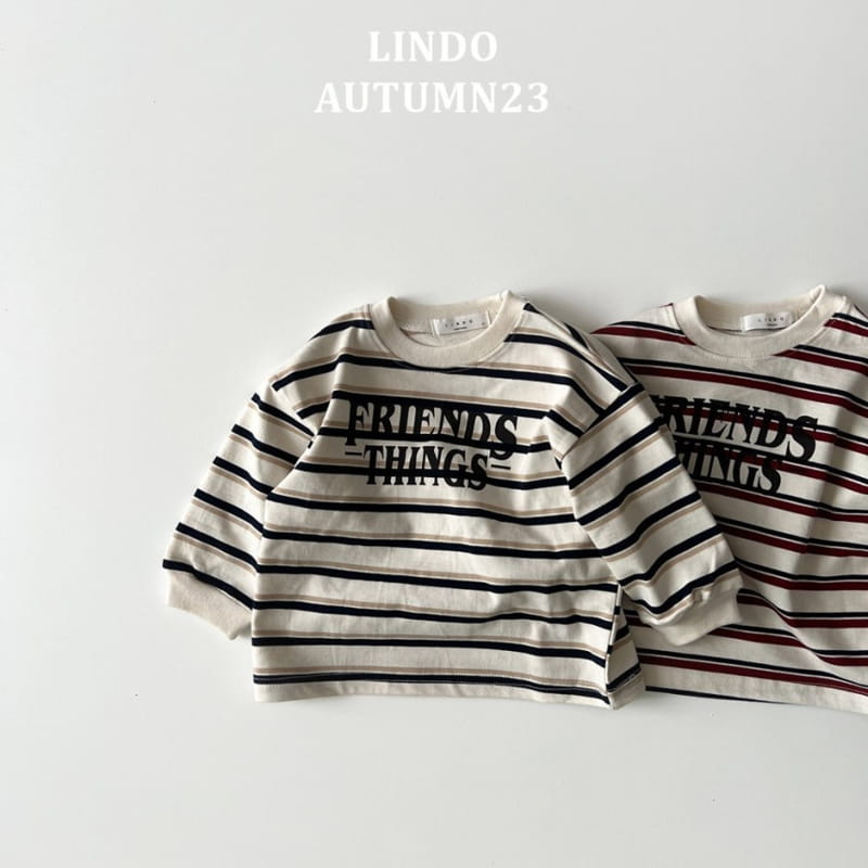 Lindo - Korean Children Fashion - #kidsshorts - Friends Stripes Tee - 5