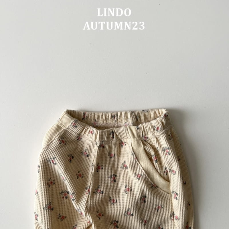 Lindo - Korean Children Fashion - #kidsstore - Flower Waffle Pants - 2