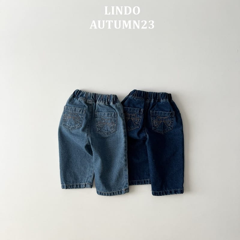 Lindo - Korean Children Fashion - #kidzfashiontrend - Ribbon Embrodiery Jeans