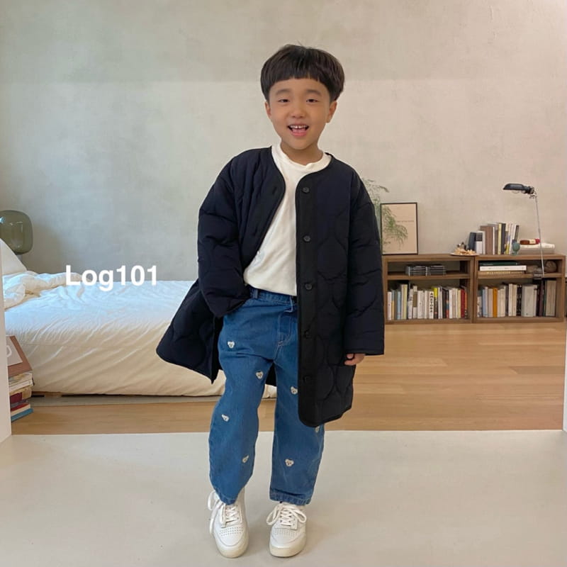 Log101 - Korean Children Fashion - #childofig - Bear Embrodiery Jeans - 10