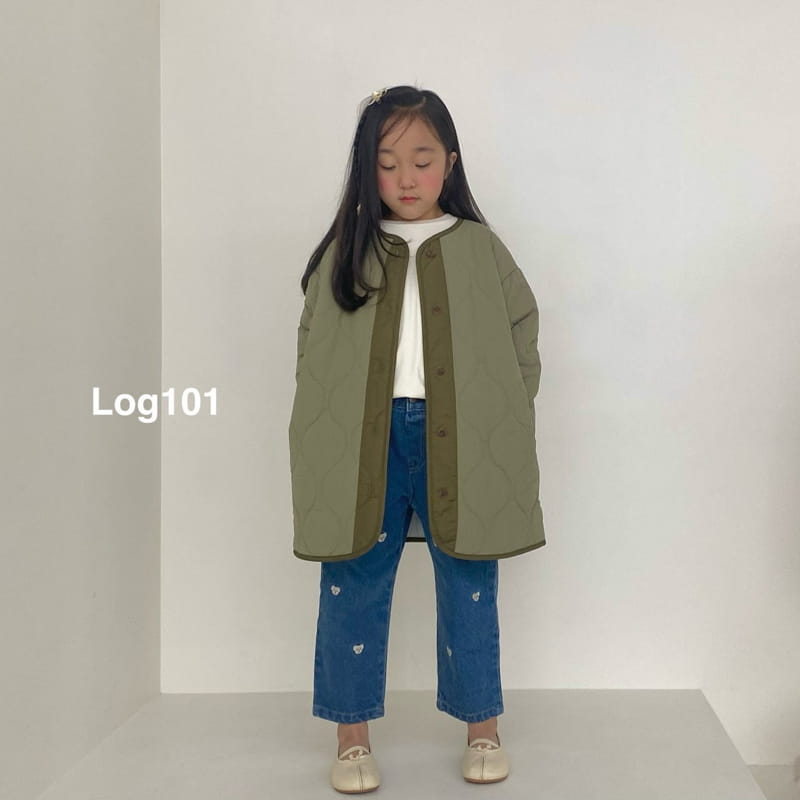 Log101 - Korean Children Fashion - #childofig - Bear Embrodiery Jeans - 9