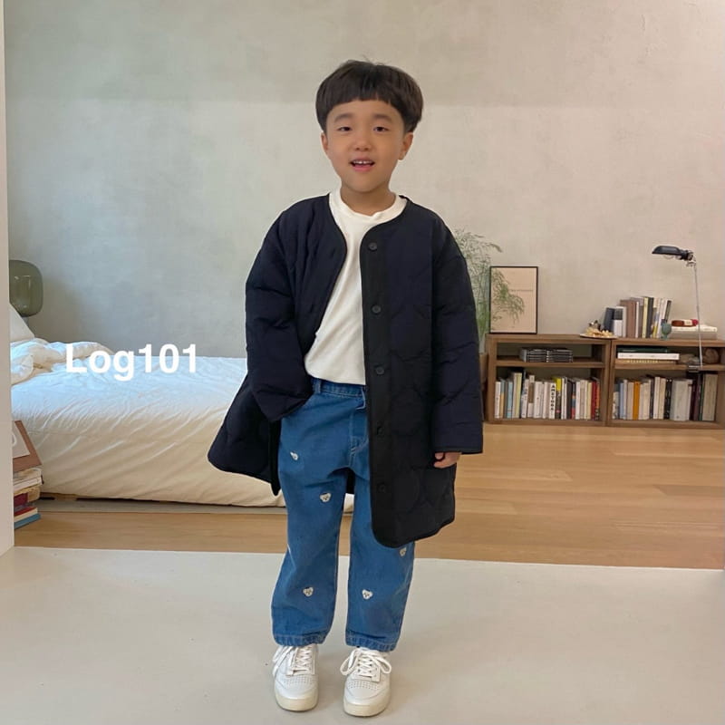 Log101 - Korean Children Fashion - #childrensboutique - Bear Embrodiery Jeans - 11