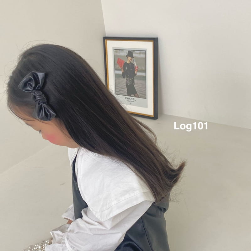 Log101 - Korean Children Fashion - #littlefashionista - Leather Ribbon Hairpin - 2