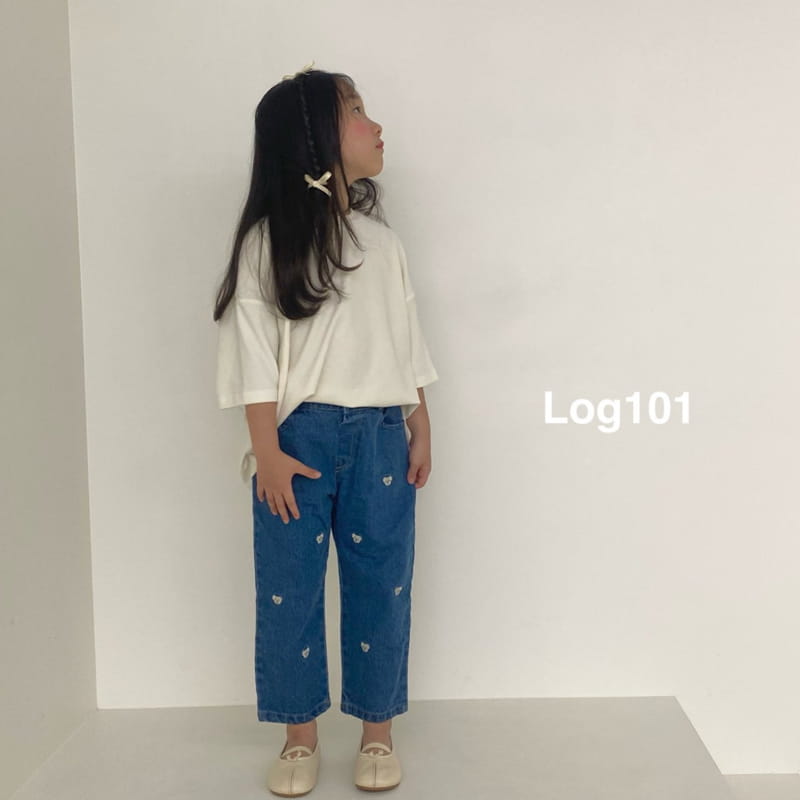 Log101 - Korean Children Fashion - #magicofchildhood - Bear Embrodiery Jeans - 6
