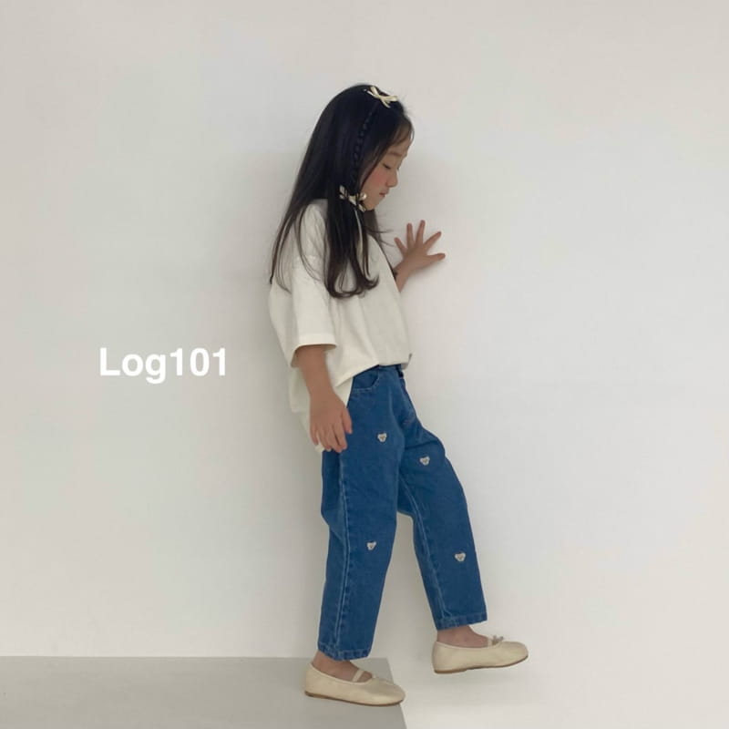Log101 - Korean Children Fashion - #prettylittlegirls - Bear Embrodiery Jeans - 8
