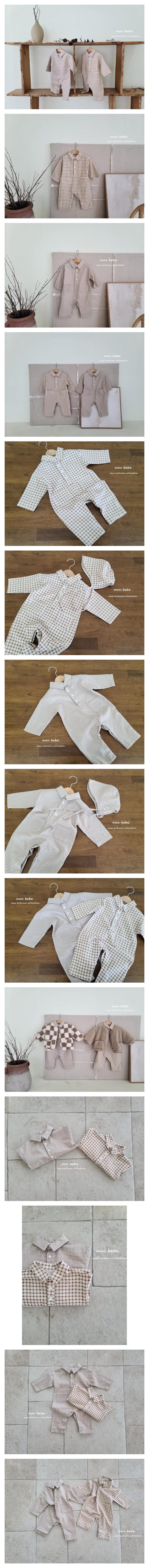 Mac - Korean Baby Fashion - #babyfashion - Check All In One Bodysuit