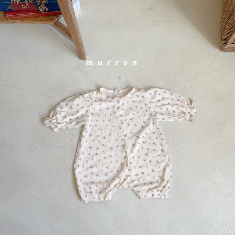 Marron Kid - Korean Baby Fashion - #babyboutiqueclothing - Bebe Eyelet Bodysuit Flower - 3