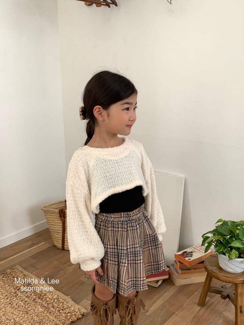 Matilda & Lee - Korean Children Fashion - #childofig - Check Wrinkle Skirt - 5