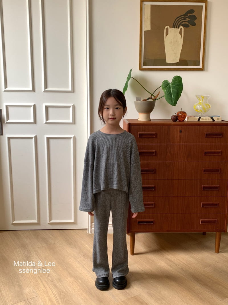 Matilda & Lee - Korean Children Fashion - #childofig - Knit Crop Top Bottom Set