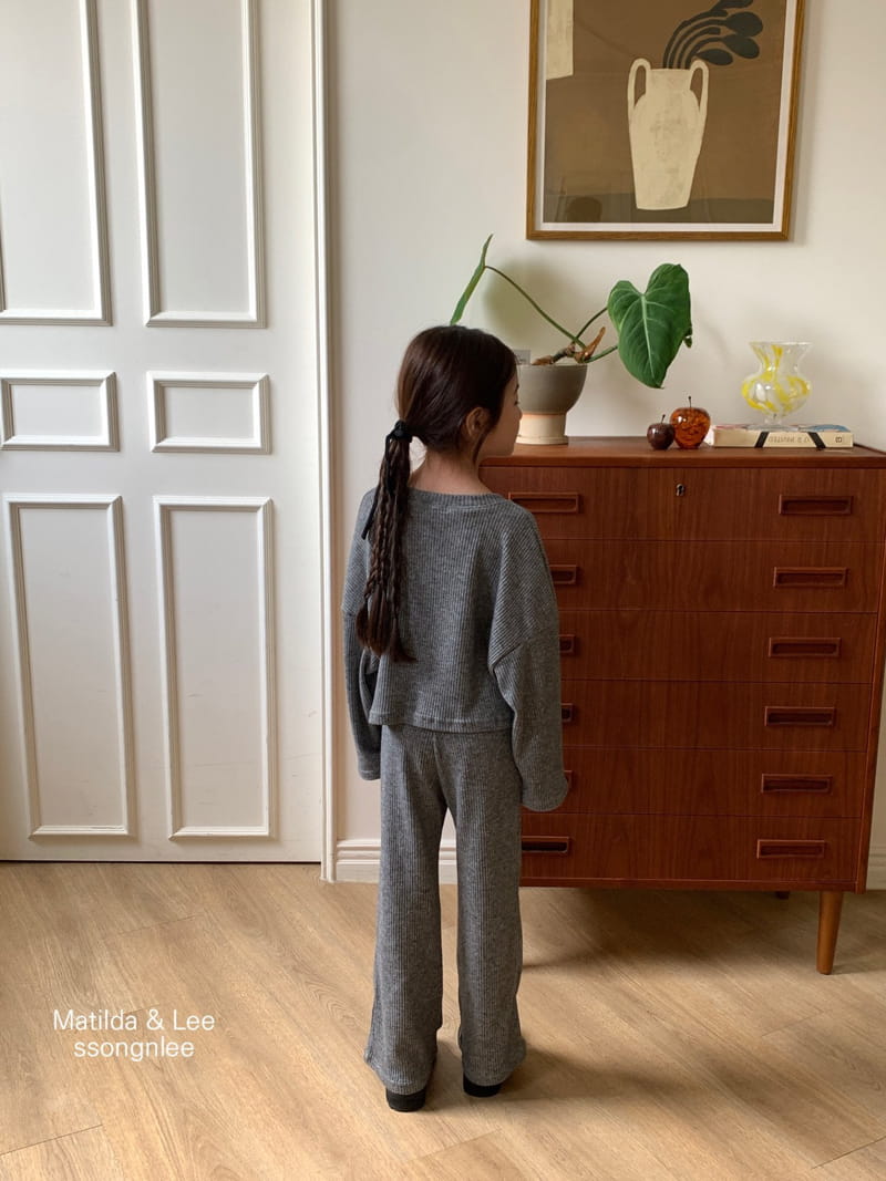 Matilda & Lee - Korean Children Fashion - #discoveringself - Knit Crop Top Bottom Set - 5
