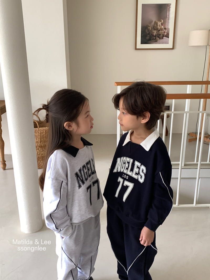 Matilda & Lee - Korean Children Fashion - #discoveringself - 77 Collar Pping Top Bottom Set - 9