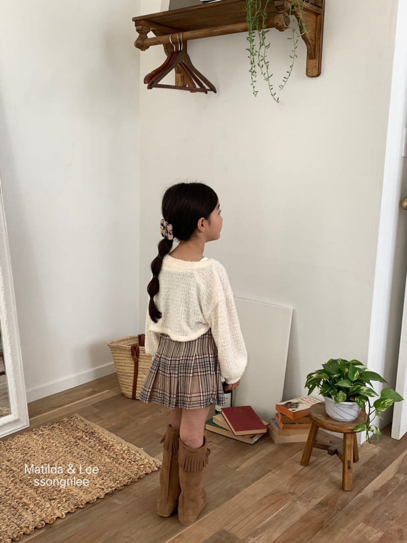 Matilda & Lee - Korean Children Fashion - #kidsshorts - Check Wrinkle Skirt - 10