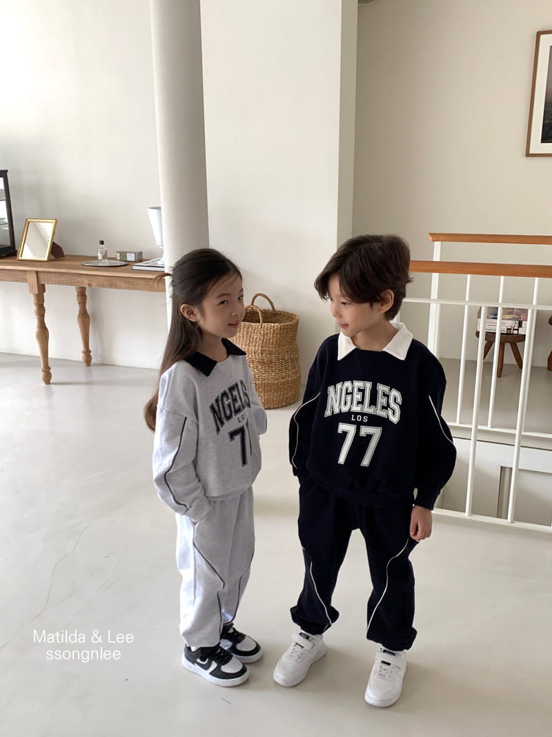 Matilda & Lee - Korean Children Fashion - #kidsshorts - 77 Collar Pping Top Bottom Set - 11