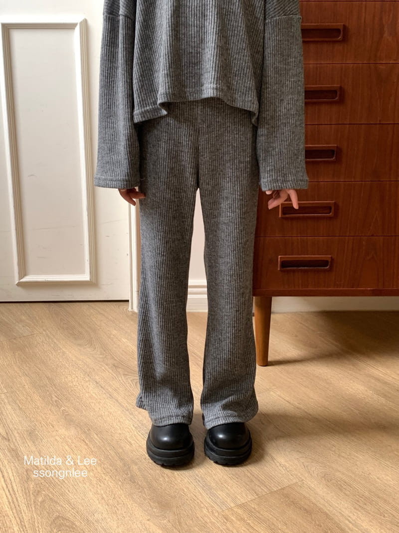 Matilda & Lee - Korean Children Fashion - #kidsstore - Knit Crop Top Bottom Set - 8