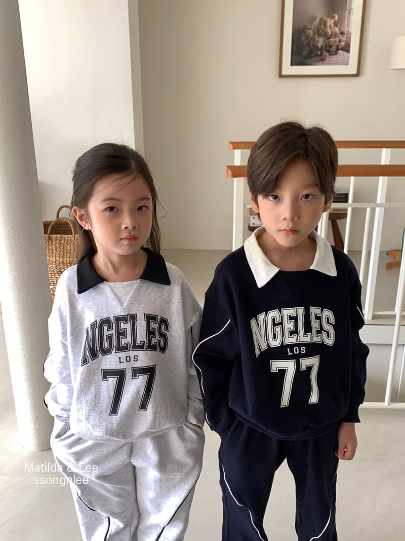 Matilda & Lee - Korean Children Fashion - #kidsstore - 77 Collar Pping Top Bottom Set - 12