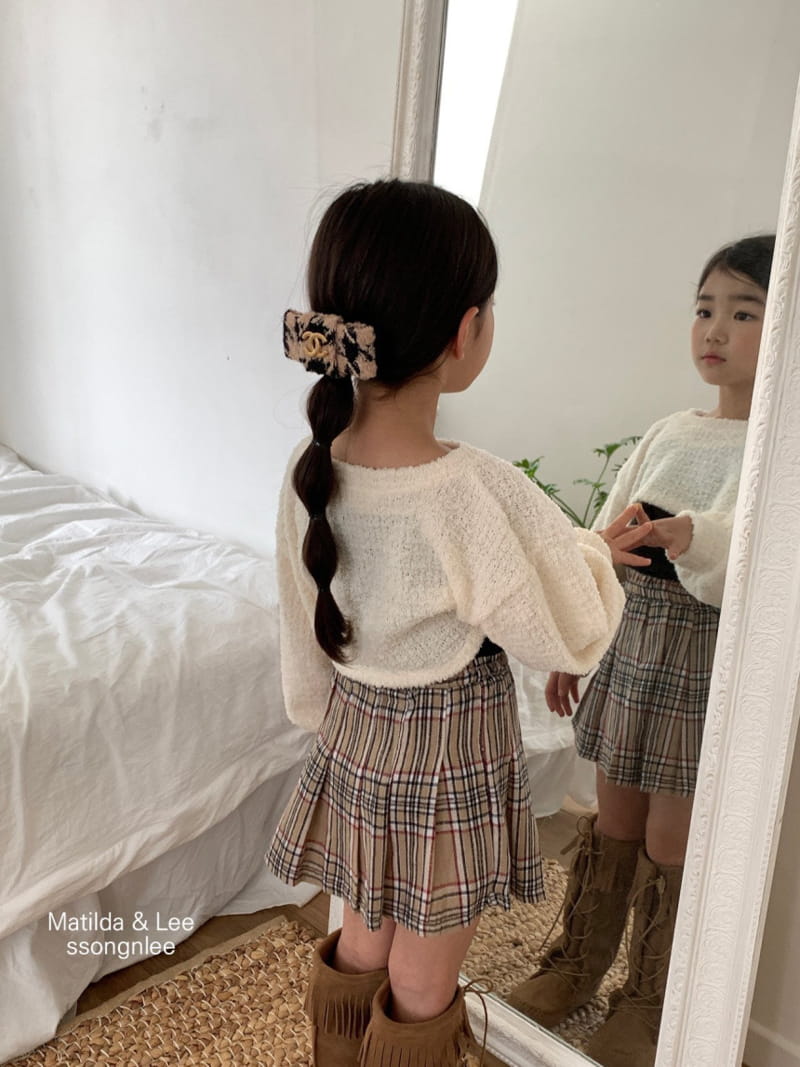 Matilda & Lee - Korean Children Fashion - #kidzfashiontrend - Check Wrinkle Skirt - 12