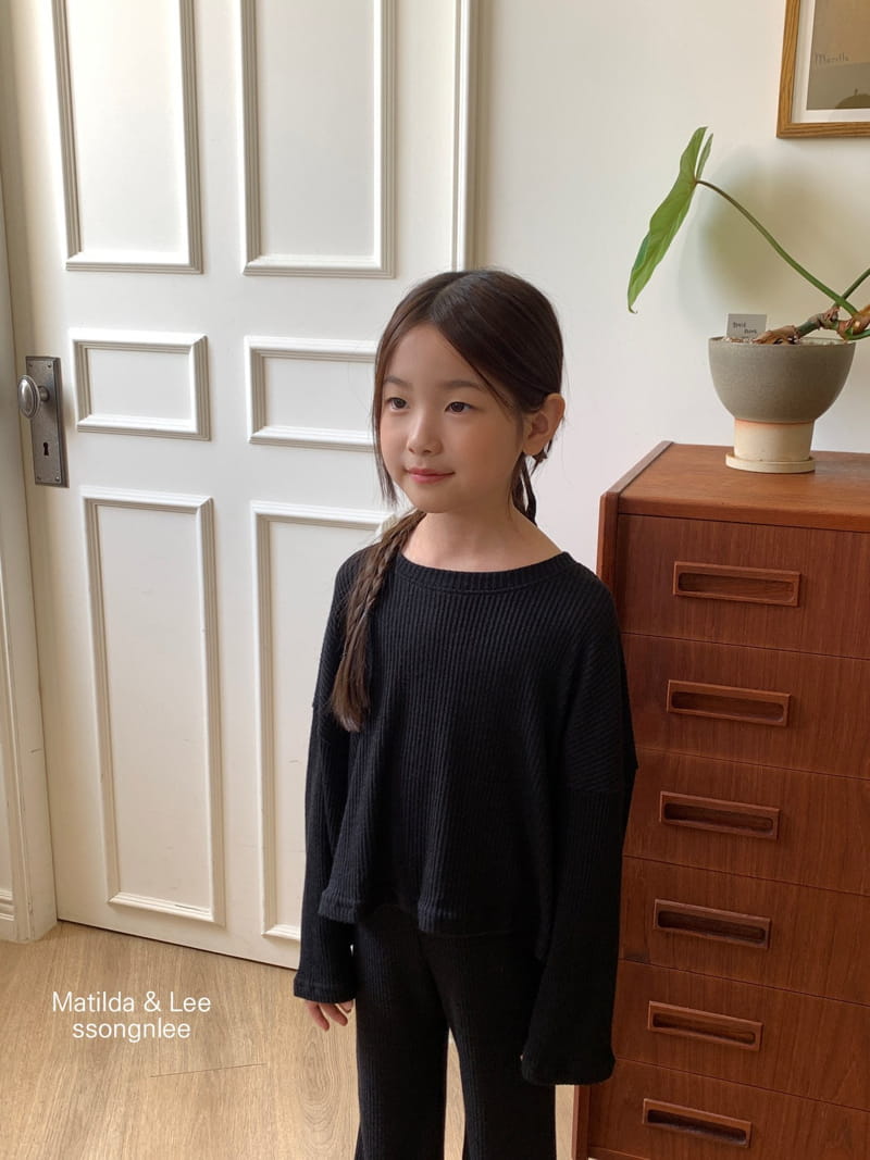 Matilda & Lee - Korean Children Fashion - #littlefashionista - Knit Crop Top Bottom Set - 11