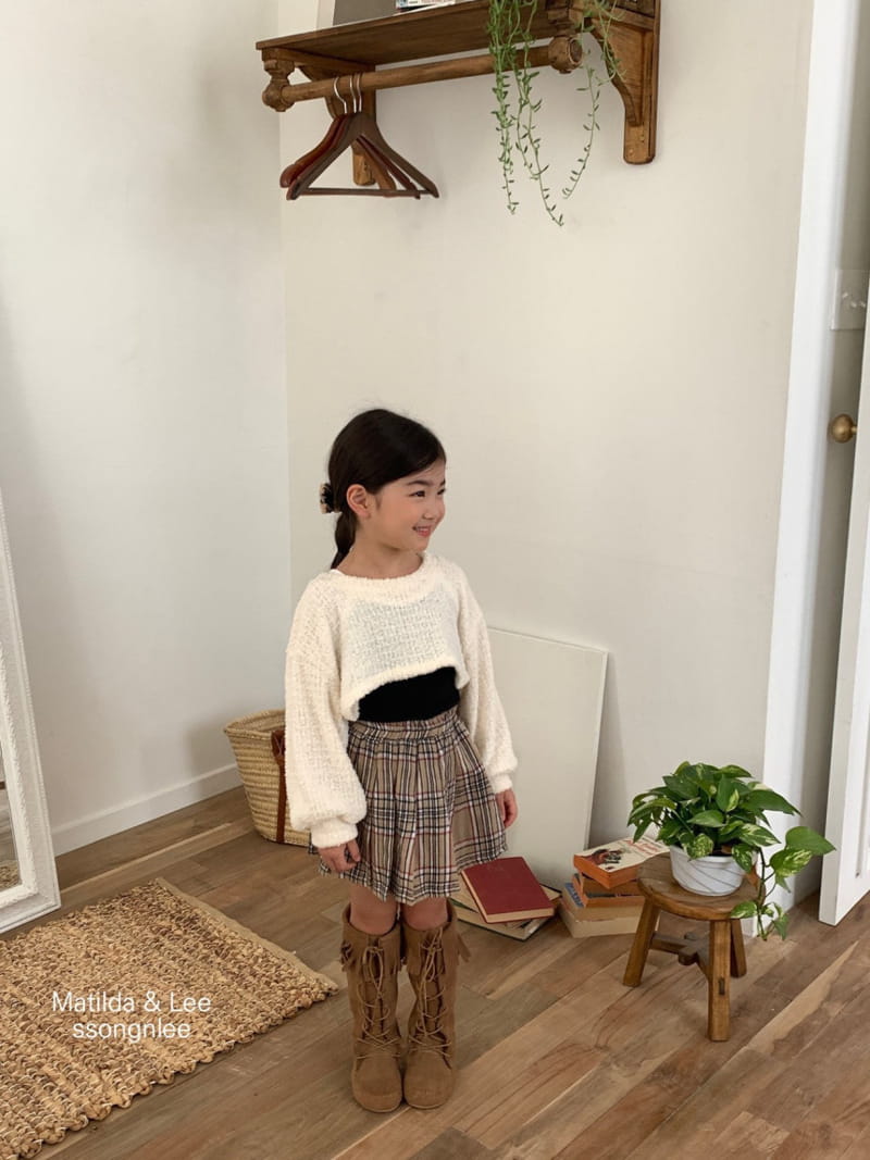 Matilda & Lee - Korean Children Fashion - #magicofchildhood - Check Wrinkle Skirt