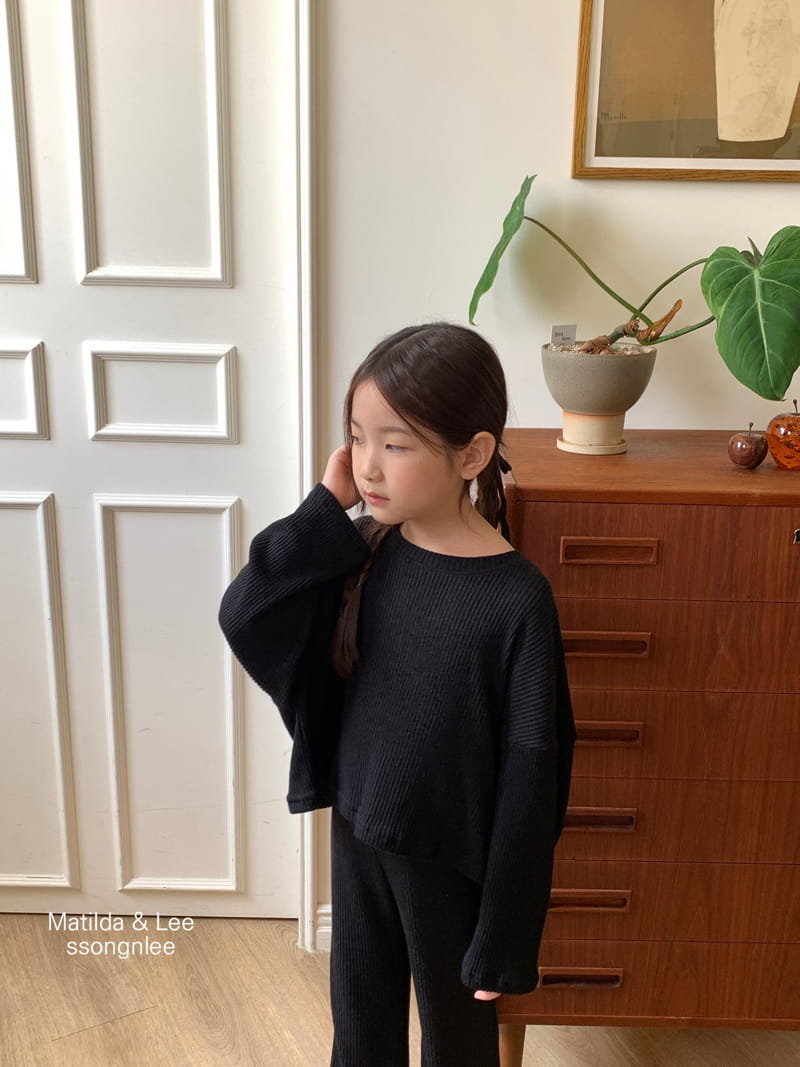 Matilda & Lee - Korean Children Fashion - #magicofchildhood - Knit Crop Top Bottom Set - 12