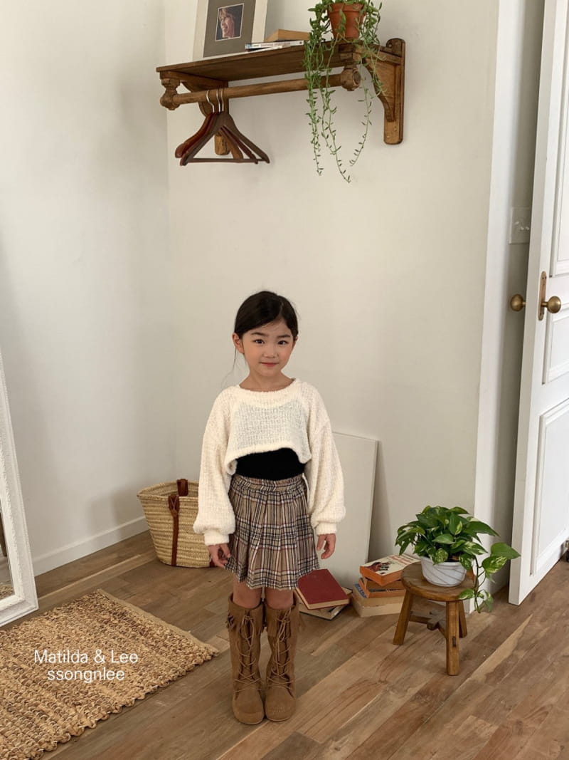 Matilda & Lee - Korean Children Fashion - #prettylittlegirls - Check Wrinkle Skirt - 3
