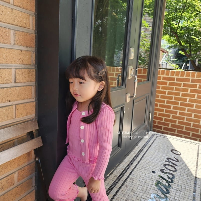 Merry Go Round - Korean Children Fashion - #designkidswear - Rib Cardigan Set - 9
