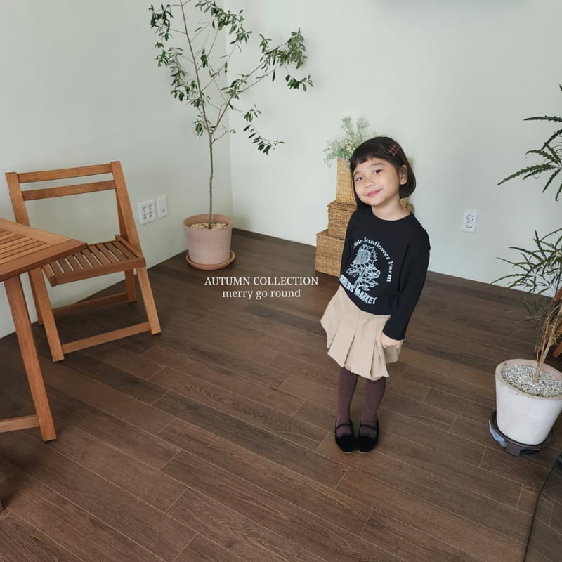 Merry Go Round - Korean Children Fashion - #designkidswear - Sun Flower Tee