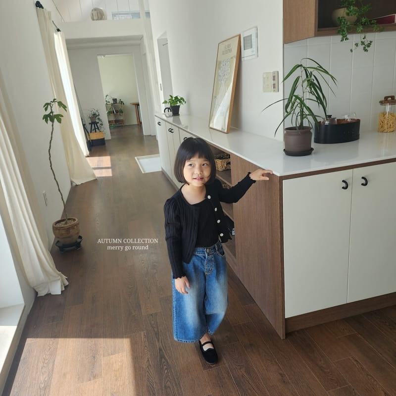 Merry Go Round - Korean Children Fashion - #minifashionista - Rib Cardigan Set - 2
