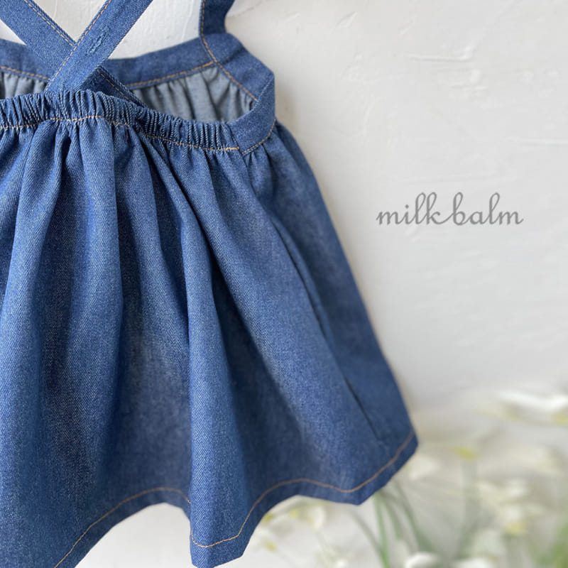 Milk Balm - Korean Children Fashion - #toddlerclothing - Swan Dungaress Skirt - 5