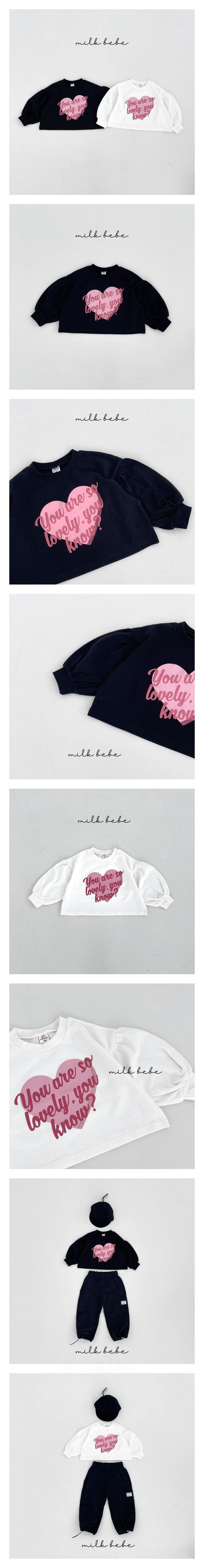 Milk Bebe - Korean Children Fashion - #fashionkids - Heart Tee