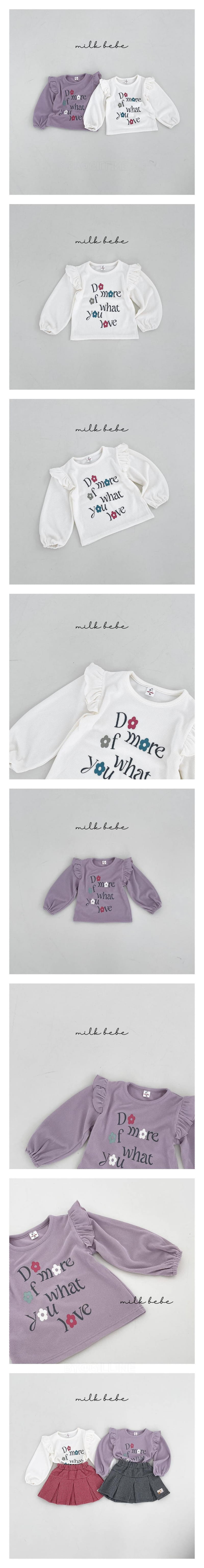 Milk Bebe - Korean Children Fashion - #kidsshorts - Flower Tee
