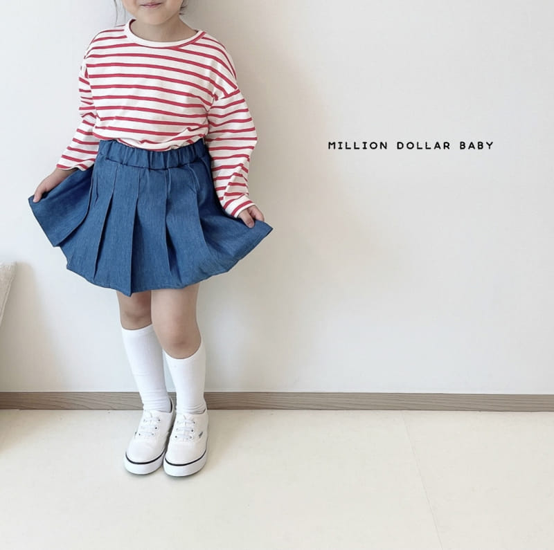 Million Dollar Baby - Korean Children Fashion - #kidzfashiontrend - Wrinkle Skirt - 4