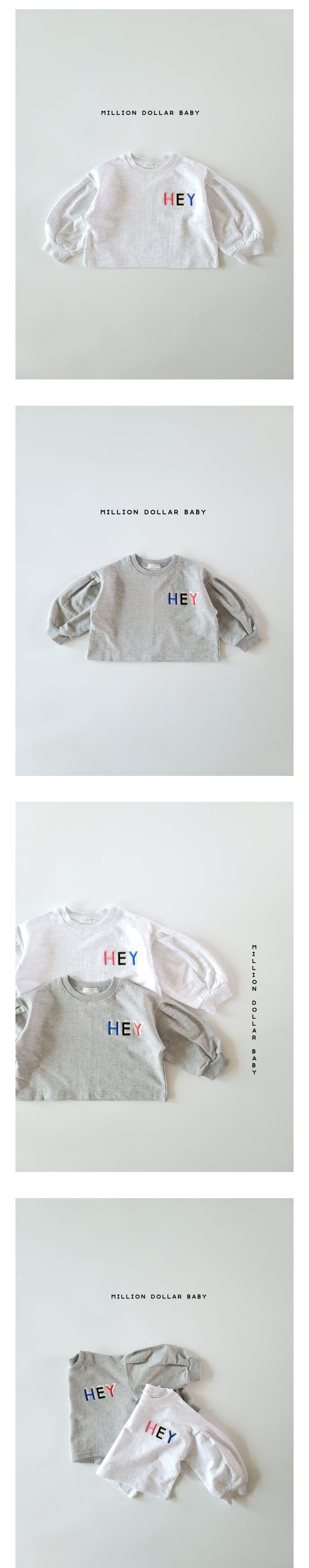 Million Dollar Baby - Korean Children Fashion - #childofig - Hey Shirring Sweatshirt - 2