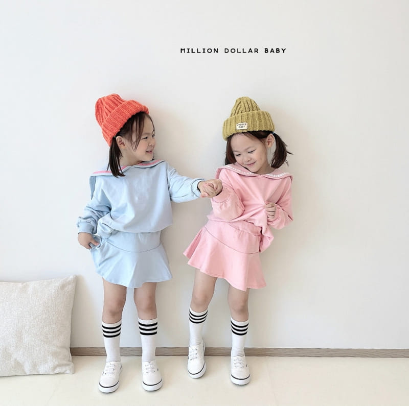 Million Dollar Baby - Korean Children Fashion - #discoveringself - Sailor Top Bottom SET - 2