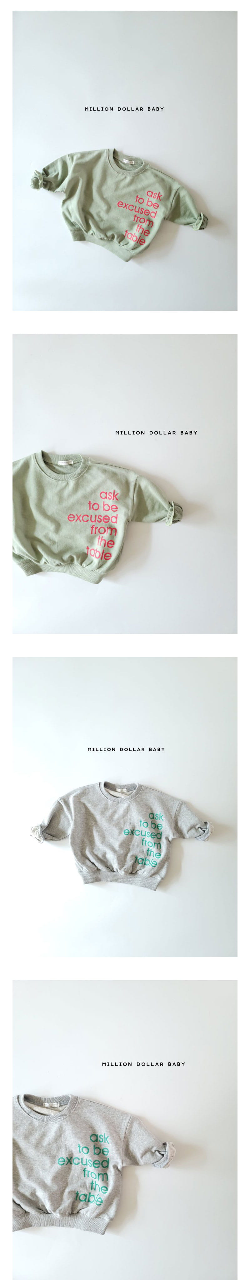 Million Dollar Baby - Korean Children Fashion - #discoveringself - Ask Sweatshirt - 3